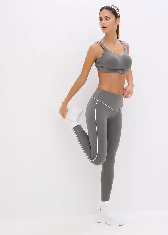 Sportovn&iacute; podprsenka se středn&iacute; oporou, s bavlněn&yacute;m povrchem, bonprix