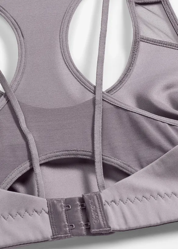 Sportovn&iacute; podprsenka se středn&iacute; oporou a lehk&yacute;m leskem, bonprix