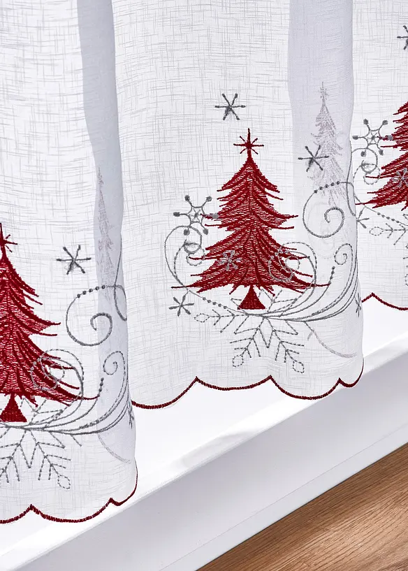 Vitr&aacute;žkov&aacute; z&aacute;clona s v&aacute;nočn&iacute; v&yacute;&scaron;ivkou, bonprix