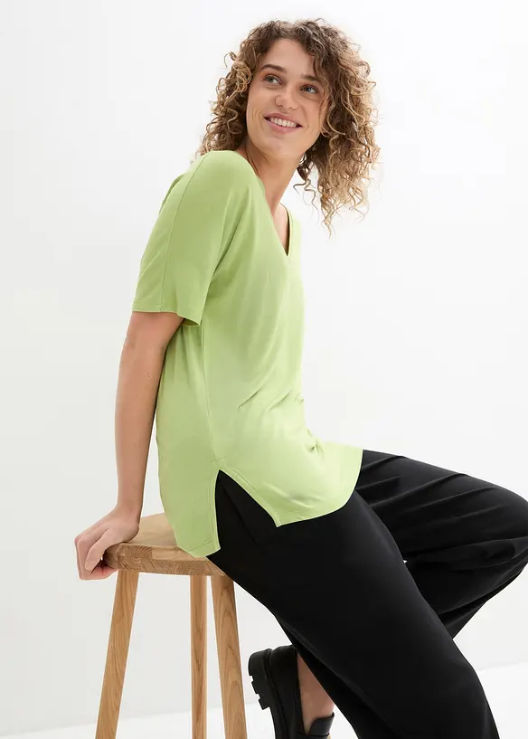 Dlouh&eacute; tričko z udržiteln&eacute; směsi s visk&oacute;zou, bonprix