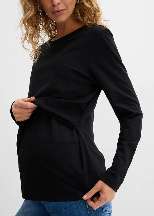 Těhotensk&eacute; a kojic&iacute; tričko 2 v 1, z organick&eacute; bavlny, bonprix