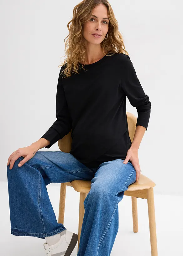 Těhotensk&eacute; a kojic&iacute; tričko 2 v 1, z organick&eacute; bavlny, bonprix