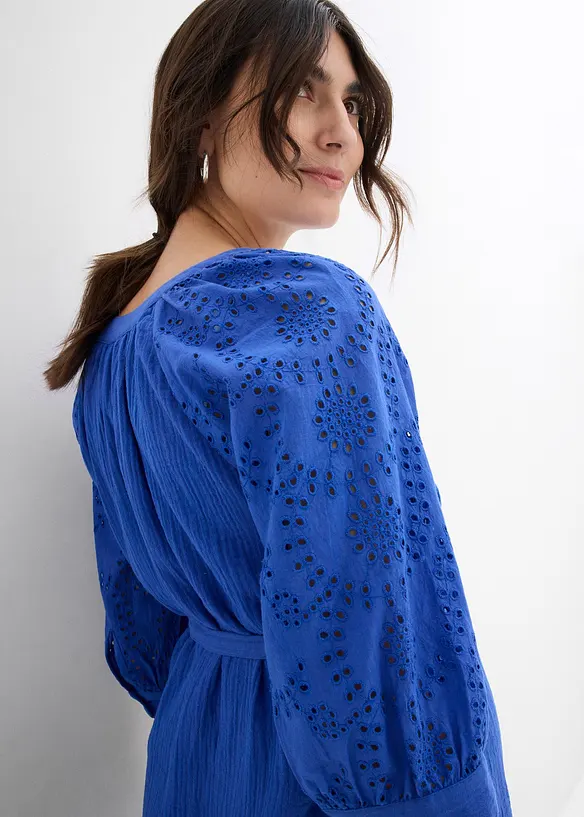 Těhotenské šaty z čistě bavlněného mušelínu, bonprix