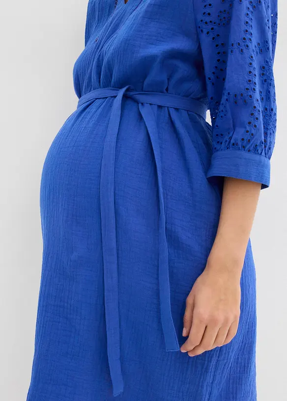 Těhotenské šaty z čistě bavlněného mušelínu, bonprix