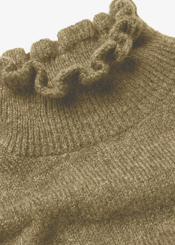 Svetr s rol&aacute;kov&yacute;m l&iacute;mcem, bonprix