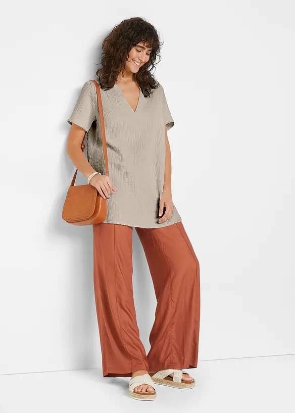 Dlouh&aacute; mu&scaron;el&iacute;nov&aacute; tunika z čist&eacute; bavlny, bonprix