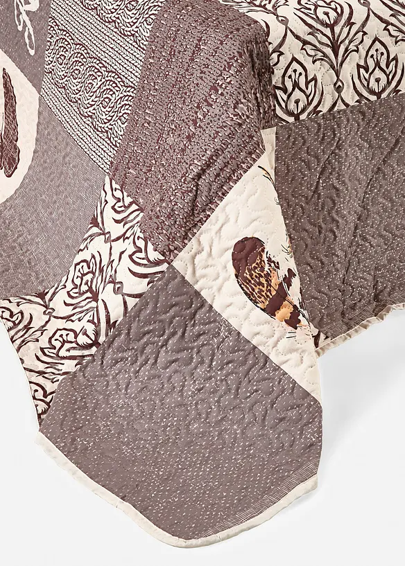 Přehoz s nati&scaron;těn&yacute;m patchworkem, bonprix