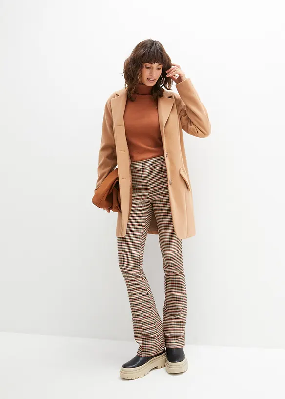 Svetr s rol&aacute;kov&yacute;m l&iacute;mcem, kr&aacute;tk&yacute; ruk&aacute;v, bonprix