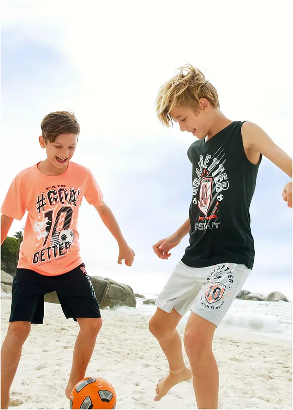 Tričko + tílko + 2x bermudy (4dílná souprava), bonprix