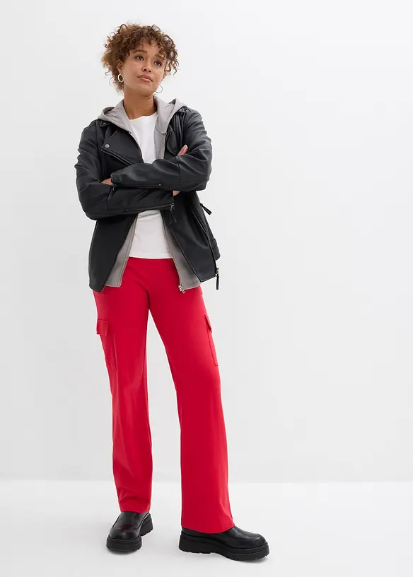 Joggingov&eacute; kalhoty z elastick&eacute; bavlněn&eacute; směsi, bonprix