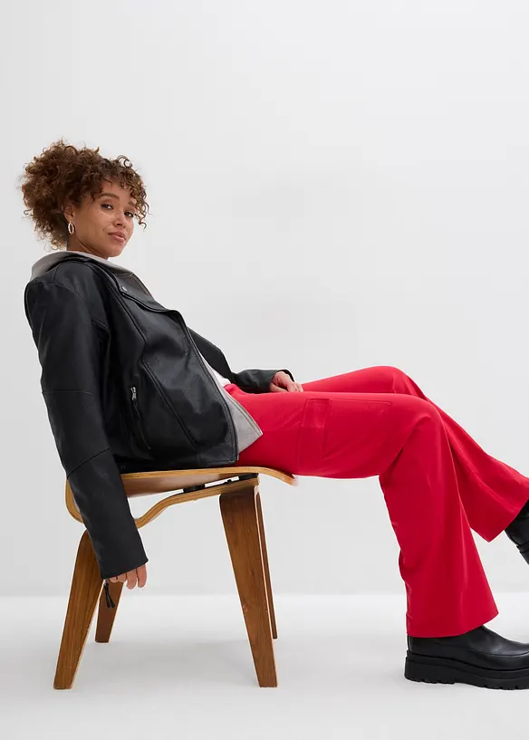 Joggingov&eacute; kalhoty z elastick&eacute; bavlněn&eacute; směsi, bonprix