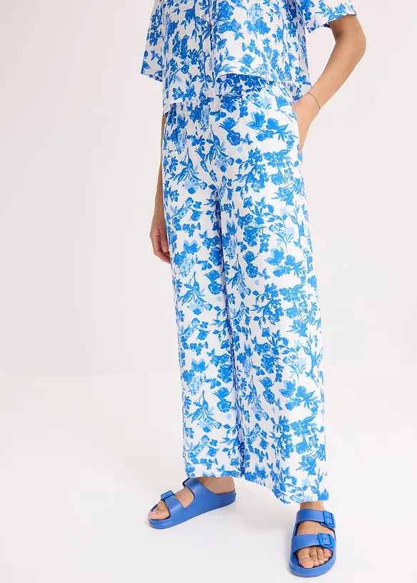 Kalhotov&aacute; sukně ze spl&yacute;vav&eacute; visk&oacute;zov&eacute; směsi, bonprix