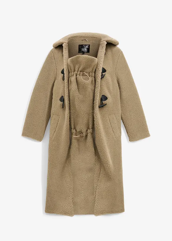 Těhotensk&yacute; kab&aacute;t 3 v 1, s nos&iacute;c&iacute; vsadkou, z medv&iacute;dkov&eacute;ho fl&iacute;su, bonprix