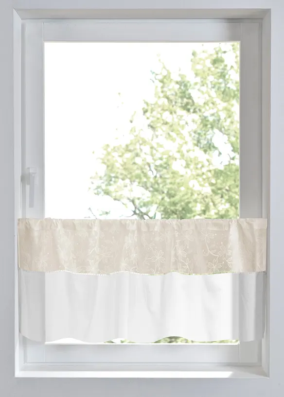 Vitr&aacute;žkov&aacute; z&aacute;clona z organick&eacute; bavlny, s v&yacute;&scaron;ivkou, bonprix