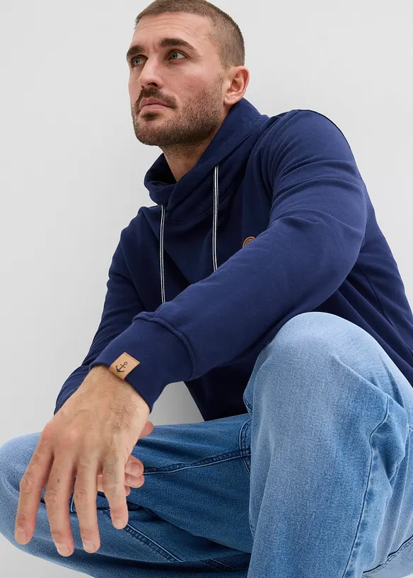 Mikina s &scaron;&aacute;lov&yacute;m l&iacute;mcem, z čist&eacute; bavlny, bonprix