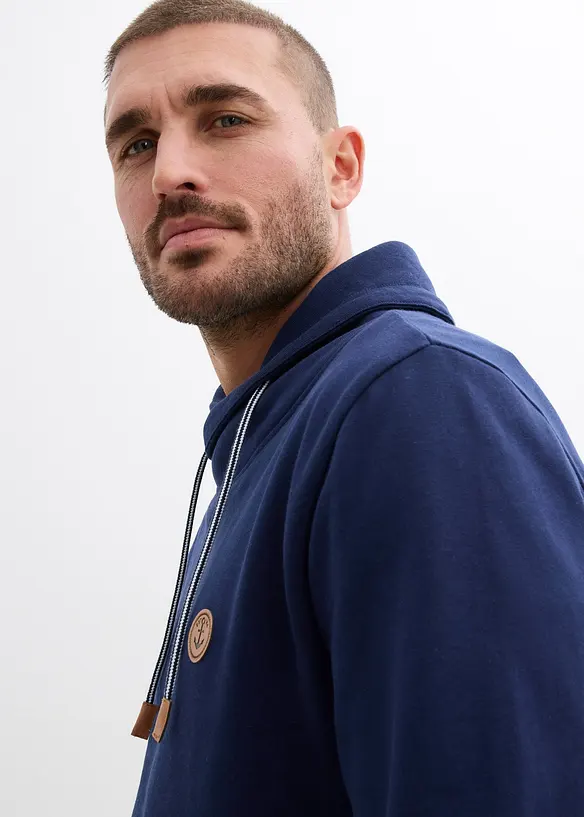 Mikina s &scaron;&aacute;lov&yacute;m l&iacute;mcem, z čist&eacute; bavlny, bonprix