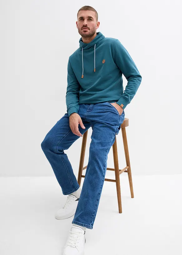 Mikina s &scaron;&aacute;lov&yacute;m l&iacute;mcem, z čist&eacute; bavlny, bonprix