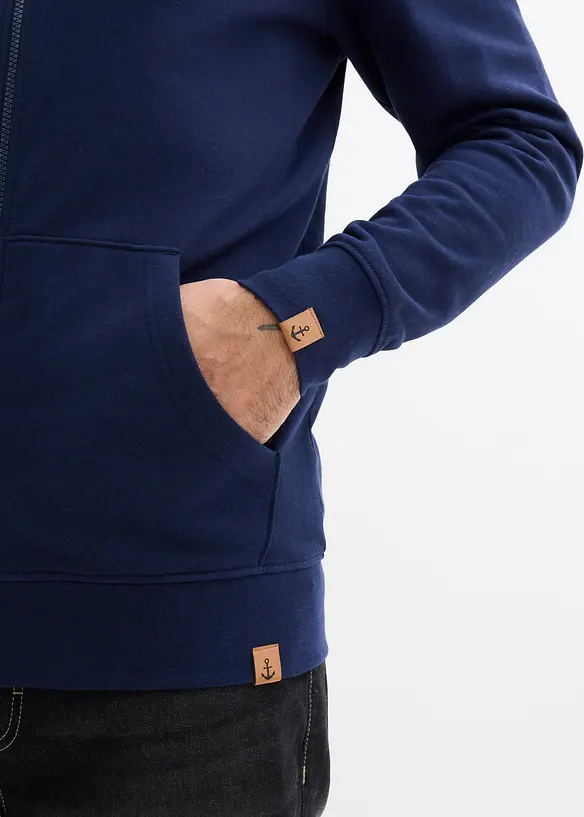 Prop&iacute;nac&iacute; mikina s kapuc&iacute;, z čist&eacute; organick&eacute; bavlny, bonprix