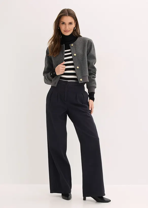 Keprov&eacute; kalhoty z čist&eacute; bavlny, bonprix