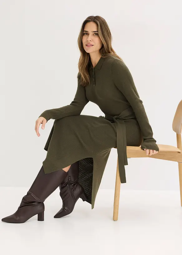 Žebrovan&eacute; pleten&eacute; &scaron;aty z visk&oacute;zov&eacute; směsi, bonprix