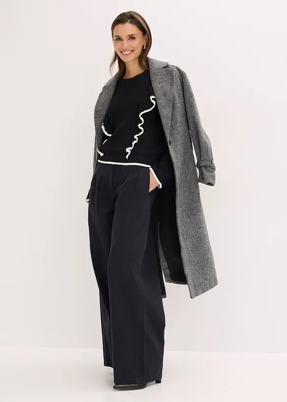 Svetr z jemn&eacute; pleteniny z bavlněn&eacute; směsi, bonprix