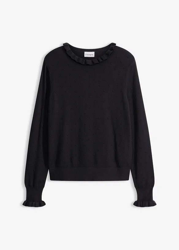 Svetr z jemn&eacute; pleteniny z visk&oacute;zov&eacute; směsi, bonprix