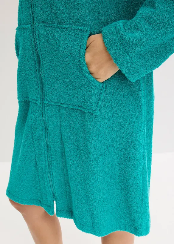 Frot&eacute; župan z organick&eacute; bavlny, se zipem, bonprix