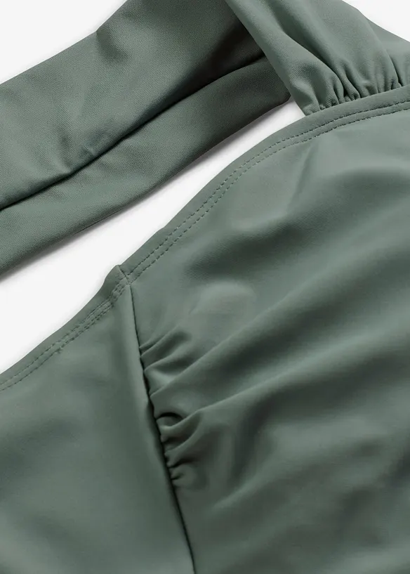 Stahovac&iacute; jednod&iacute;ln&eacute; plavky, středn&iacute; tvaruj&iacute;c&iacute; efekt a &scaron;irok&aacute; ram&iacute;nka, bonprix