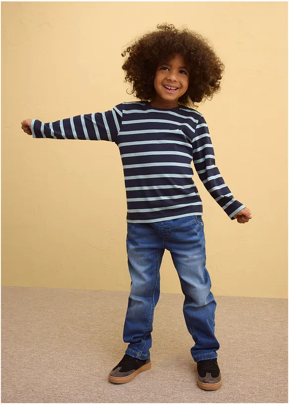 Tričko s dlouh&yacute;m ruk&aacute;vem, z čist&eacute; organick&eacute; bavlny (2 ks v balen&iacute;), bonprix