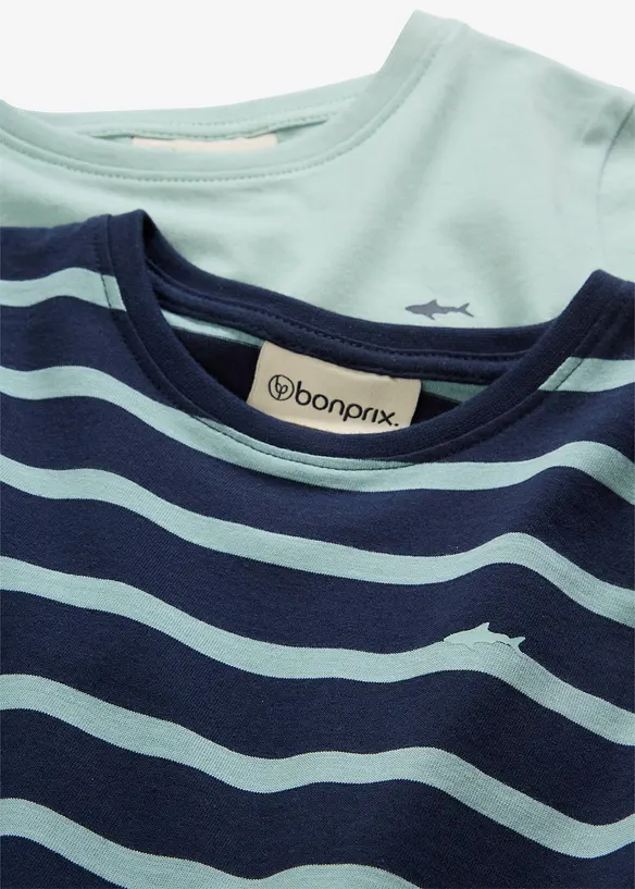 Tričko s dlouh&yacute;m ruk&aacute;vem, z čist&eacute; organick&eacute; bavlny (2 ks v balen&iacute;), bonprix