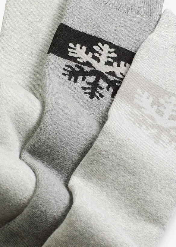 Termo podkolenky s měkk&yacute;m frot&eacute; na rubu, organick&aacute; bavlna (3 p&aacute;ry v balen&iacute;), bonprix