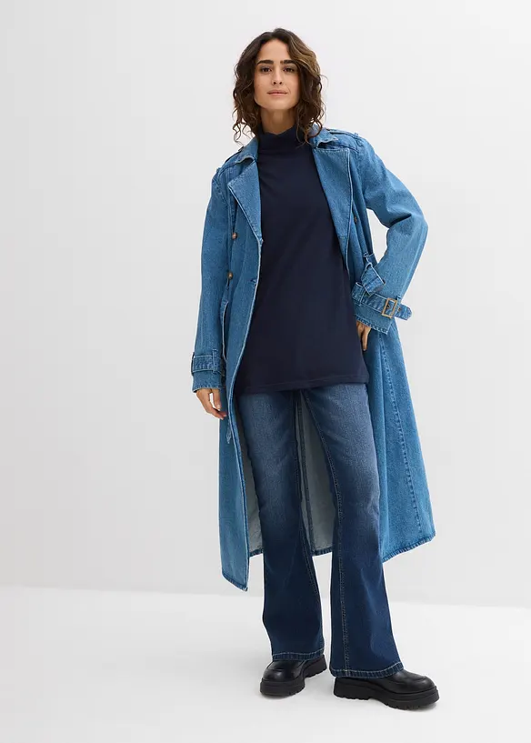 Tričko s rol&aacute;kem, z čist&eacute; organick&eacute; bavlny, bonprix