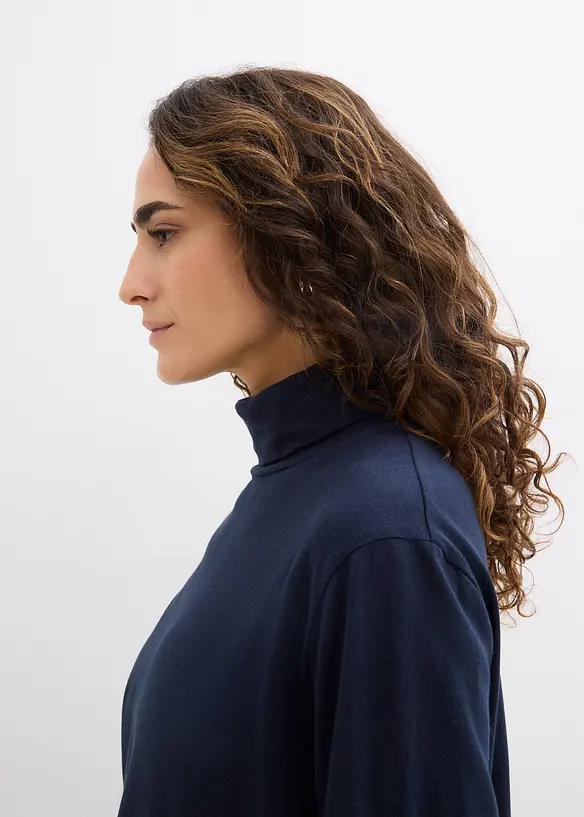 Tričko s rol&aacute;kem, z čist&eacute; organick&eacute; bavlny, bonprix