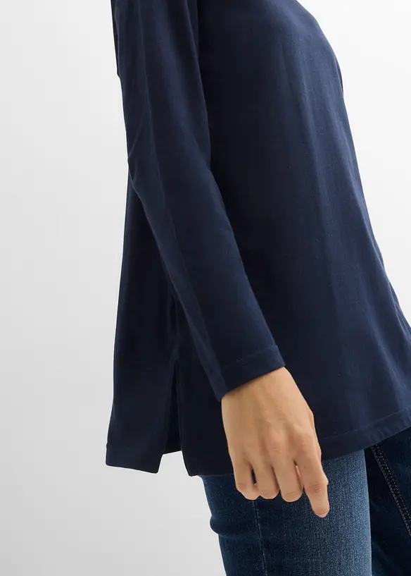 Tričko s rol&aacute;kem, z čist&eacute; organick&eacute; bavlny, bonprix