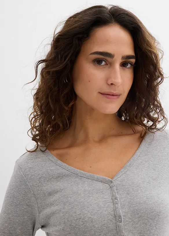 Tričko s dlouh&yacute;m ruk&aacute;vem, z čist&eacute; organick&eacute; bavlny, bonprix