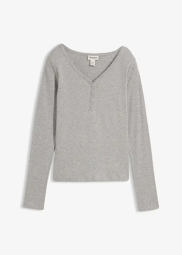 Tričko s dlouh&yacute;m ruk&aacute;vem, z čist&eacute; organick&eacute; bavlny, bonprix