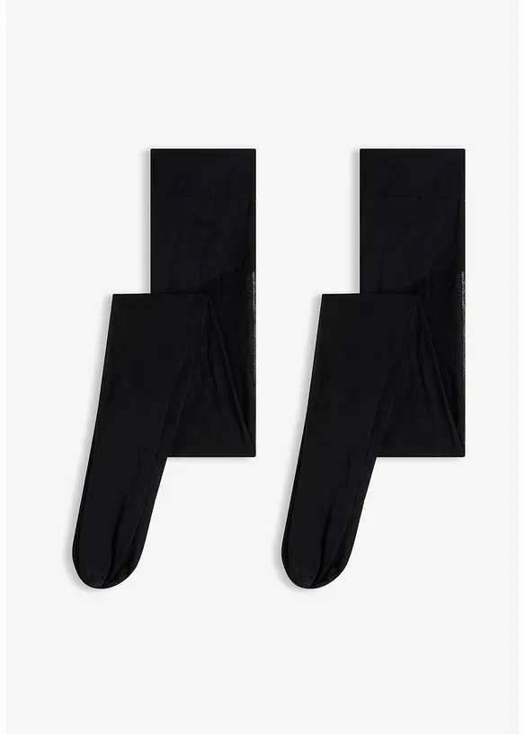 Jemn&eacute; punčochov&eacute; kalhoty s pohodln&yacute;m pasem, 30 DEN (2 p&aacute;ry v balen&iacute;), bonprix