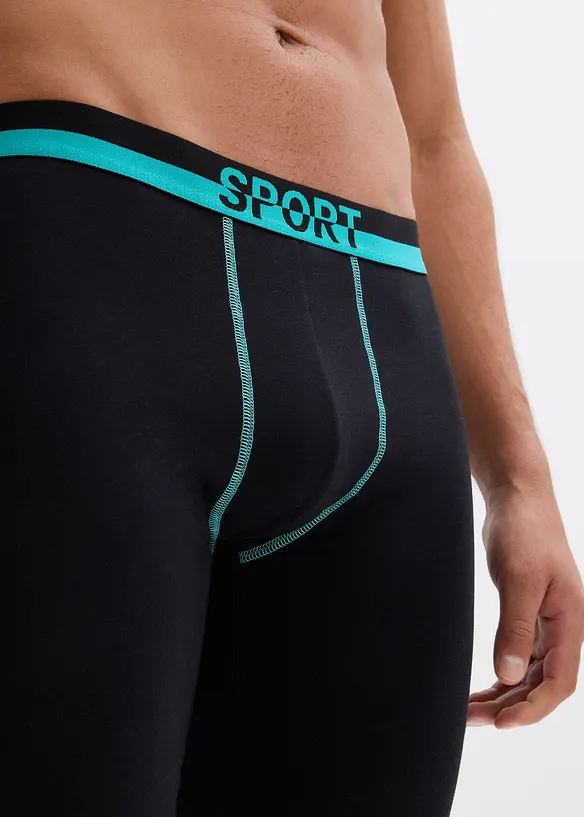 Dlouh&eacute;, přil&eacute;hav&eacute; boxerky s měkkou bavlnou (2 ks v balen&iacute;), bonprix