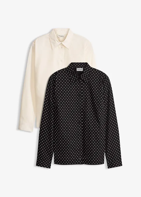 2 ko&scaron;ilov&eacute; halenky s bavlnou, bonprix