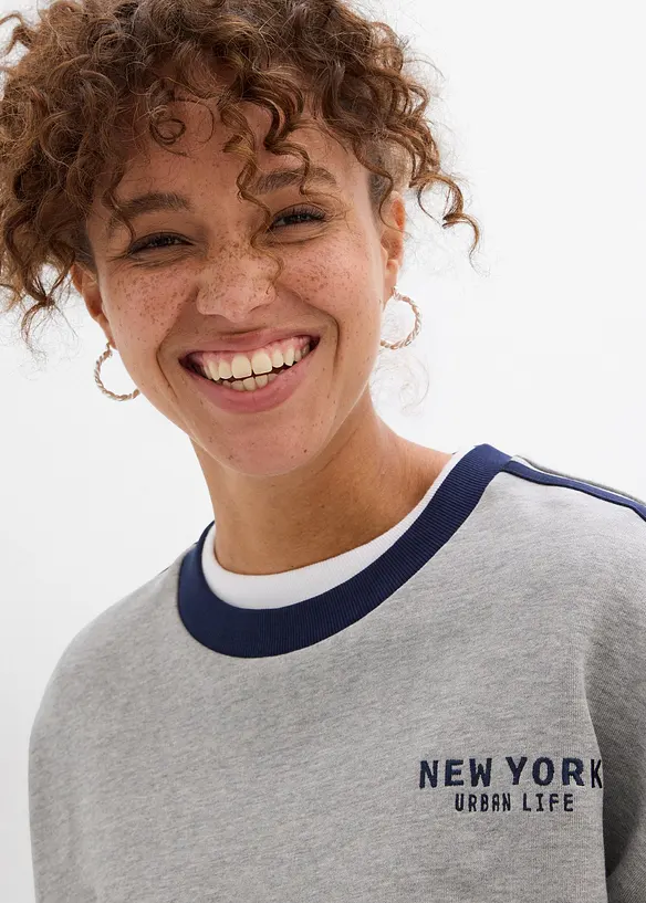 Oversize mikina z měkk&eacute; bavlněn&eacute; směsi, bonprix