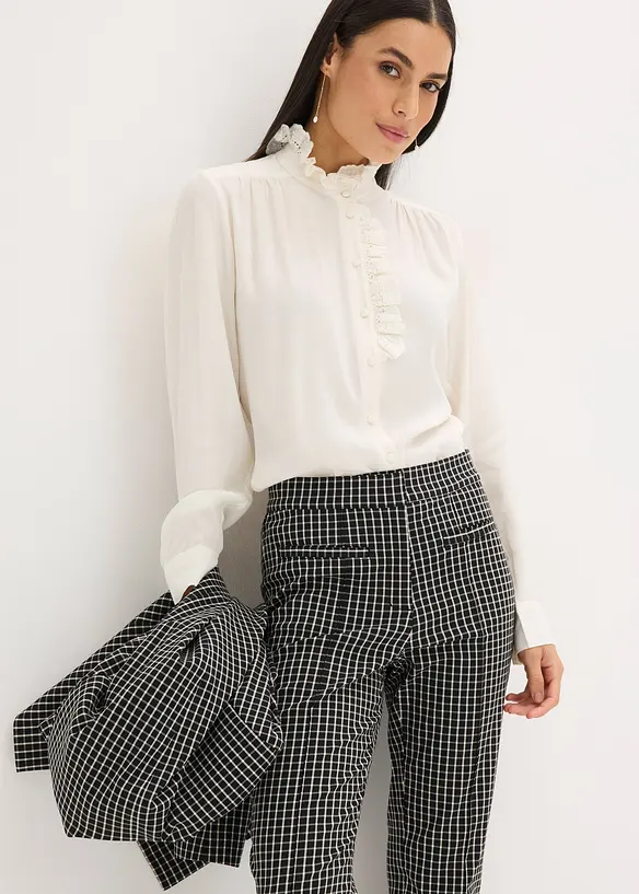 Kalhoty bez zap&iacute;n&aacute;n&iacute;, z bengal&iacute;nu, bonprix