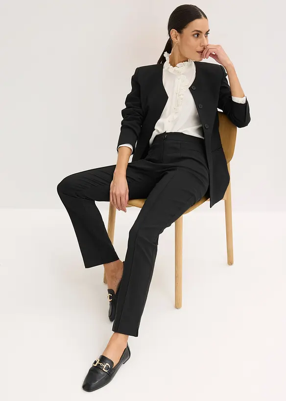 Kalhoty bez zap&iacute;n&aacute;n&iacute;, z bengal&iacute;nu, bonprix