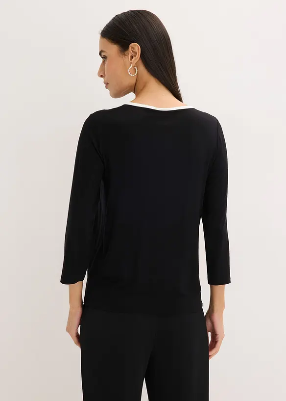 Triko s kontrastn&iacute;m lemem, bonprix