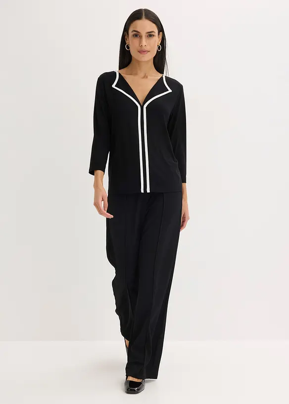 Triko s kontrastn&iacute;m lemem, bonprix