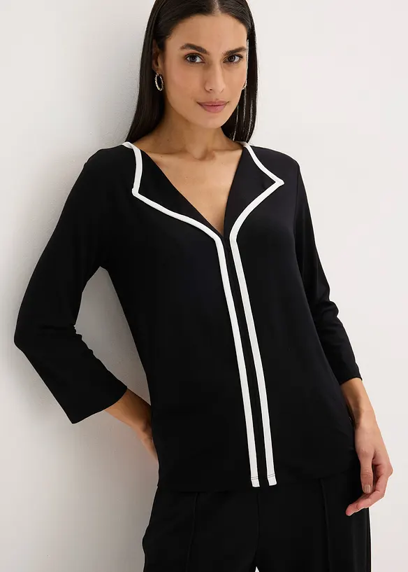 Triko s kontrastn&iacute;m lemem, bonprix