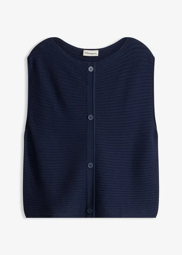 Pleten&eacute; &scaron;aty a vesta (2d&iacute;ln&aacute; souprava), bonprix