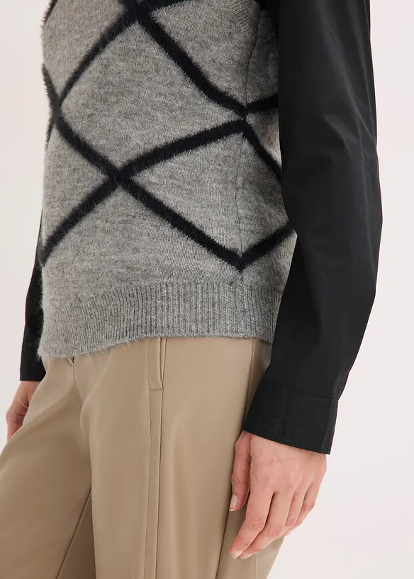 Vesta s peř&iacute;čkovou př&iacute;z&iacute;, bonprix