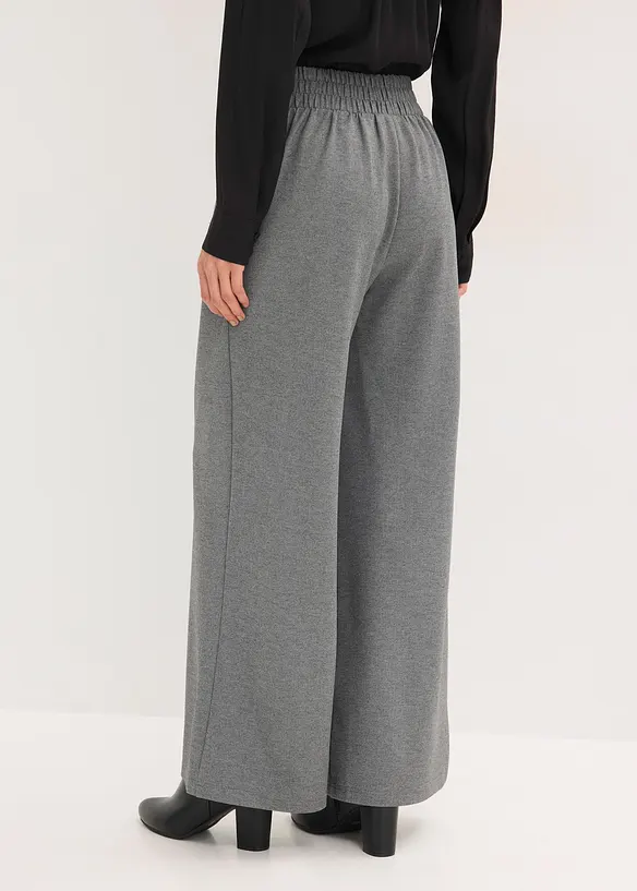 Žerzejov&eacute; kalhoty s ozdobn&yacute;m p&aacute;skem, bonprix