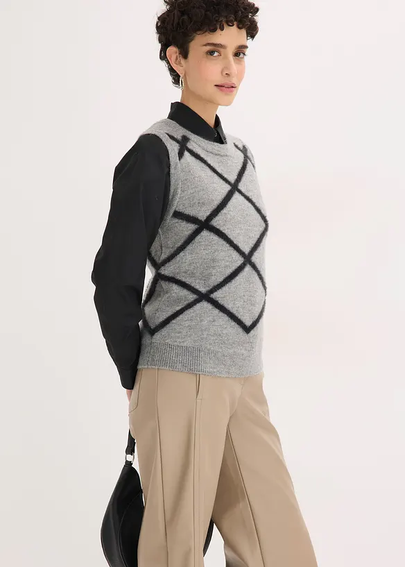 Vesta s peř&iacute;čkovou př&iacute;z&iacute;, bonprix