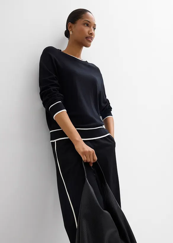 Svetr z jemn&eacute; pleteniny z visk&oacute;zov&eacute; směsi, bonprix